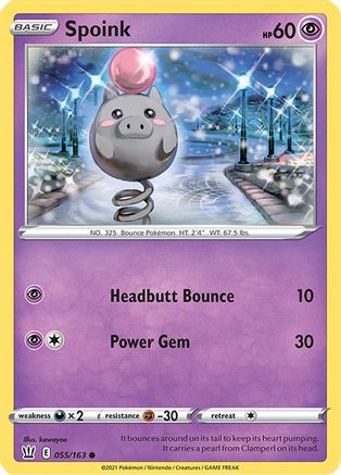 Spoink (55) Reverse Holofoil - Battle Styles