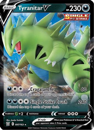 Tyranitar V (097/163) [Sword & Shield: Battle Styles] | Silver Goblin