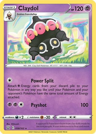 Claydol (58) Reverse Holofoil - Battle Styles