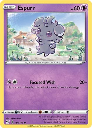 Espurr (060/163) [Sword & Shield: Battle Styles] | Silver Goblin