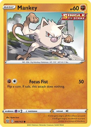 Mankey (66) Reverse Holofoil - Battle Styles