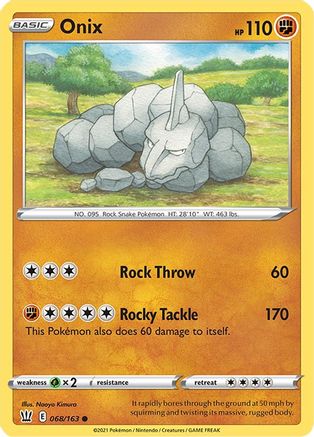 Onix (68) Reverse Holofoil - Battle Styles
