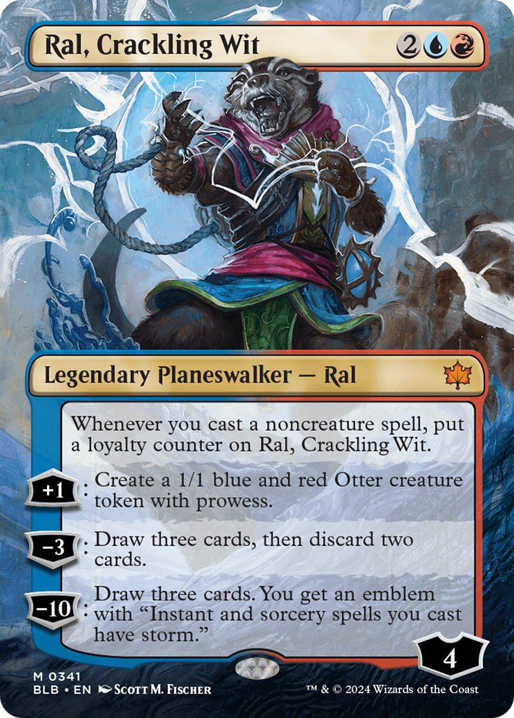Ral, Crackling Wit (Borderless) [Bloomburrow] | Silver Goblin
