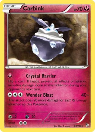 Carbink (68/106) (Theme Deck Exclusive) [XY: Flashfire] | Silver Goblin