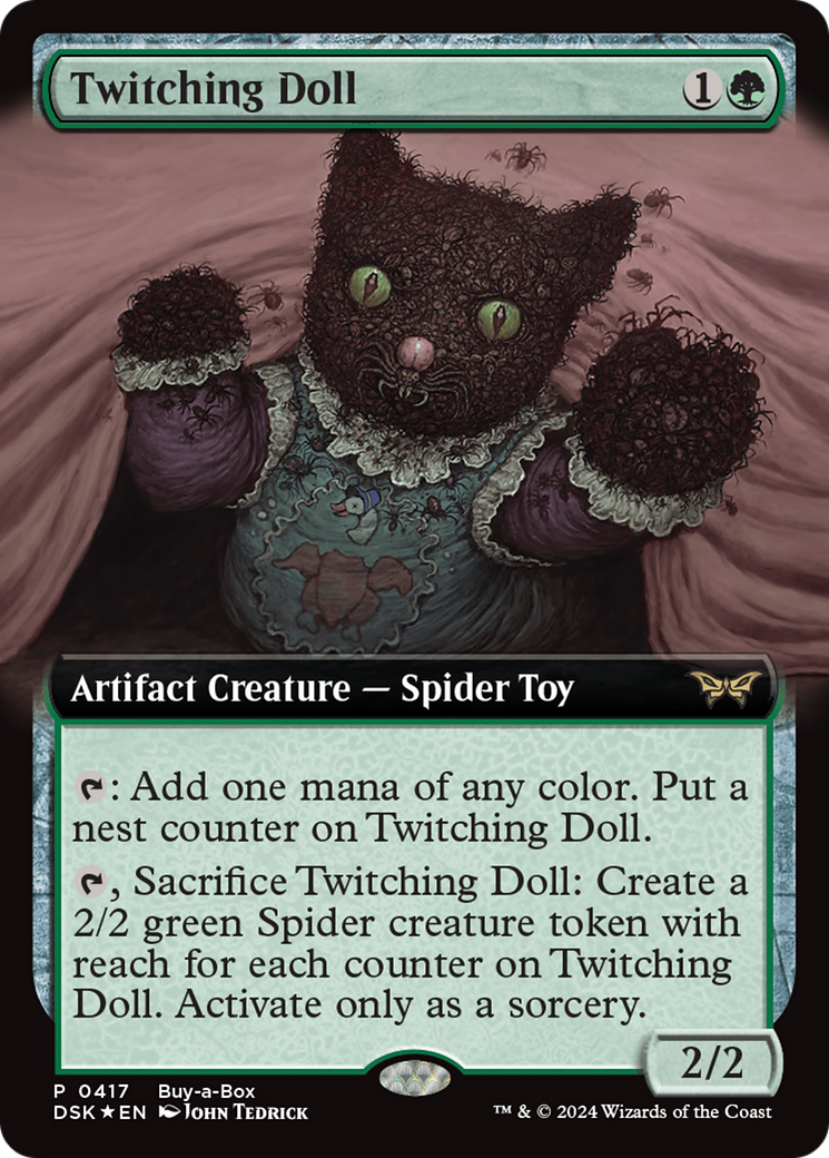 Twitching Doll (Extended Art) (Buy-a-box) [Duskmourn: House of Horror Promos] | Silver Goblin