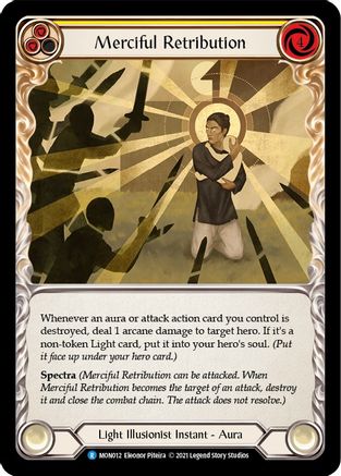 Merciful Retribution 1st Edition Rainbow Foil (MON012) - Monarch