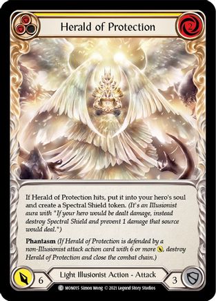 Herald of Protection (Yellow) (MON015) (Unlimited Edition) Rainbow Foil - Monarch