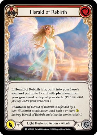 Herald of Rebirth (Red) (MON020) (Unlimited Edition) Rainbow Foil - Monarch