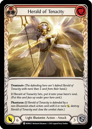 Herald of Tenacity (Red) 1st Edition  (MON023) - Monarch