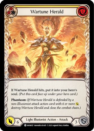 Wartune Herald (Yellow) (MON027) Unlimited Edition Rainbow Foil - Monarch