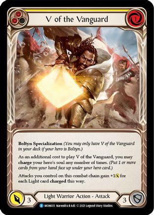V of the Vanguard (MON035) 1st Edition Rainbow Foil - Monarch