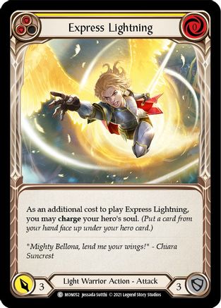 Express Lightning (Yellow) (MON052) (Unlimited Edition) Rainbow Foil - Monarch
