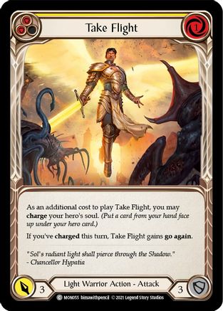 Take Flight (Yellow) (MON055) (1st Edition) Rainbow Foil - Monarch