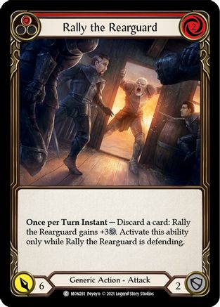 Rally the Rearguard (Red) (MON281) 1st Edition Rainbow Foil - Monarch