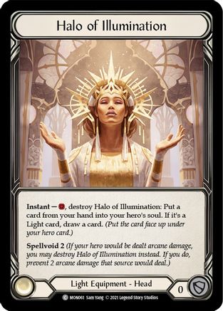 Halo of Illumination [MON061-CF] (Monarch)  1st Edition Cold Foil | Silver Goblin