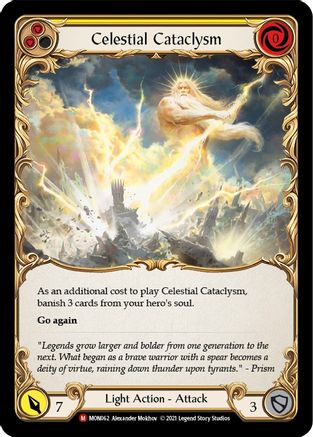 Celestial Cataclysm (MON062) 1st Edition Rainbow Foil - Monarch