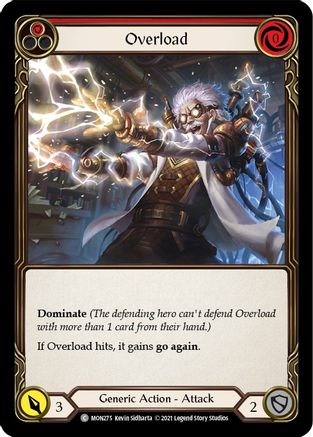 Overload (Red) Unlimited Edition Rainbow Foil (MON275) - Monarch