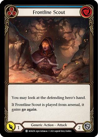 Frontline Scout (Blue) (MON274) (1st Edition) Rainbow Foil - Monarch