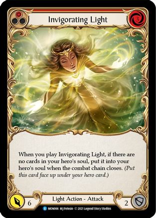 Invigorating Light (Red) (MON066) - Monarch Unlimited Edition Rainbow Foil | Silver Goblin