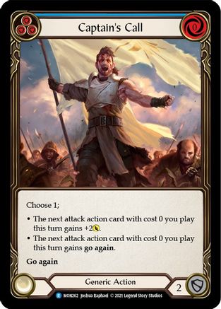 Captain's Call (Blue) (MON262) (1st Edition) - Monarch