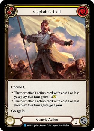 Captain's Call (Yellow) (MON261) Unlimited Edition Rainbow Foil - Monarch