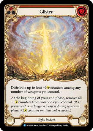 Glisten (Red) (MON069) (1st Edition) Rainbow Foil - Monarch