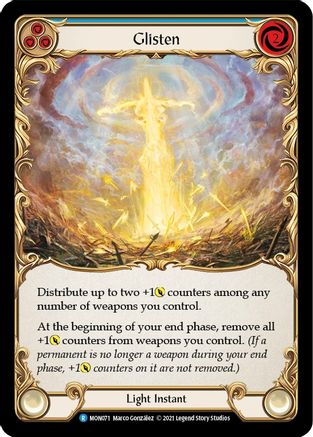 Glisten (Blue) Unlimited Edition Rainbow Foil (MON071) - Monarch