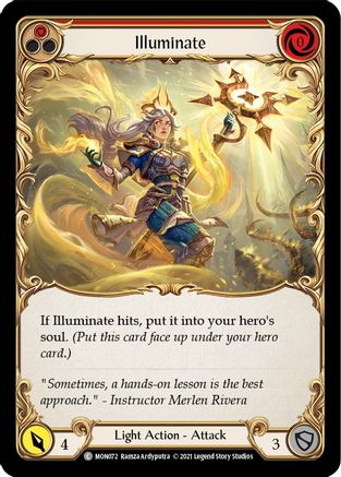 Illuminate (Red) (MON072) - Monarch Unlimited Edition Rainbow Foil