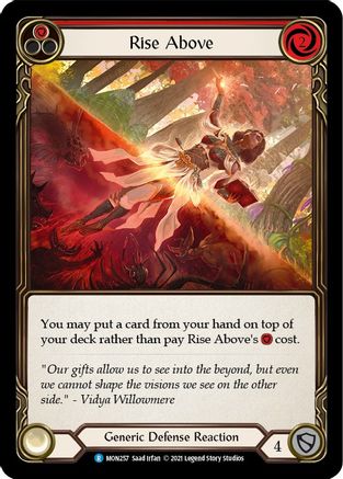 Rise Above (Red) (MON257) (1st Edition) Rainbow Foil - Monarch