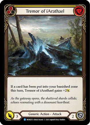 Tremor of iArathael (Yellow) (MON255) Unlimited Edition Rainbow Foil - Monarch