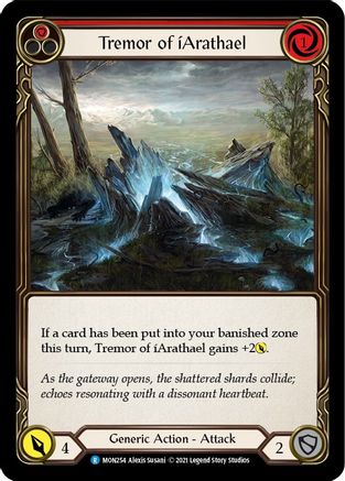 Tremor of iArathael (Red) (MON254) 1st Edition Rainbow Foil - Monarch