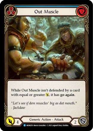 Out Muscle (Blue) (MON250) (1st Edition) Rainbow Foil - Monarch
