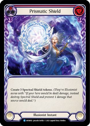 Prismatic Shield (Red) (MON092) - Monarch Unlimited Edition Rainbow Foil | Silver Goblin