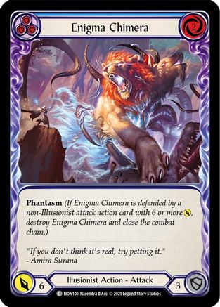 Enigma Chimera (Blue) (MON100) (1st Edition) Rainbow Foil - Monarch