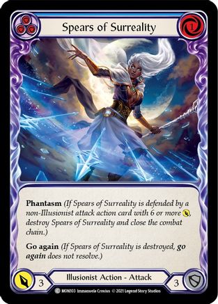 Spears of Surreality (Blue) Unlimited Edition Rainbow Foil (MON103) - Monarch | Silver Goblin