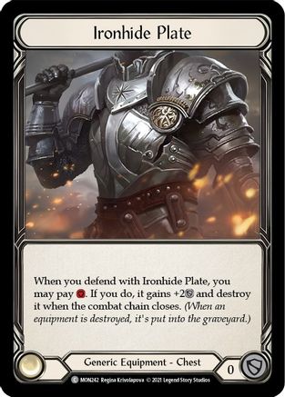 Ironhide Plate (MON242) (Unlimited Edition) Rainbow Foil - Monarch