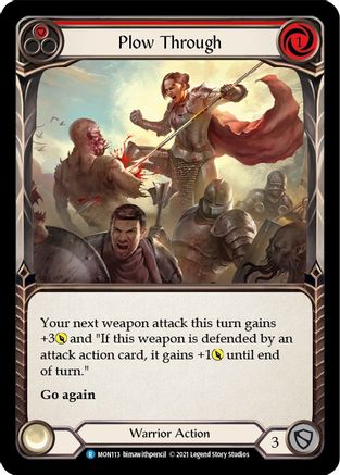 Plow Through (Red) (MON113) (1st Edition) Rainbow Foil - Monarch
