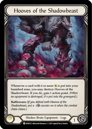 Hooves of the Shadowbeast (MON122) 1st Edition Cold Foil - Monarch