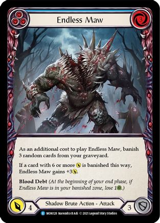 Endless Maw (Blue) Unlimited Edition Rainbow Foil (MON128) - Monarch