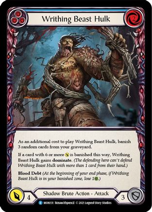 Writhing Beast Hulk (Blue) (MON131) 1st Edition  - Monarch