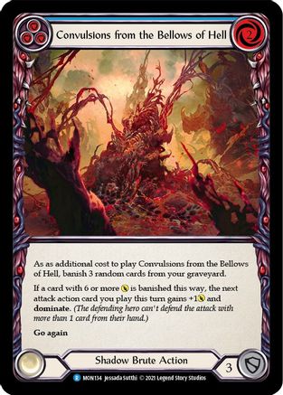 Convulsions from the Bellows of Hell (Blue) (MON134) (1st Edition) Rainbow Foil - Monarch