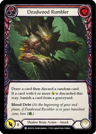 Deadwood Rumbler (Red) Unlimited Edition Rainbow Foil (MON138) - Monarch | Silver Goblin