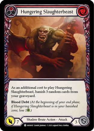 Hungering Slaughterbeast (Red) (MON147) (Unlimited Edition) - Monarch