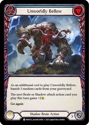 Unworldly Bellow (Blue) (MON152) 1st Edition Rainbow Foil - Monarch