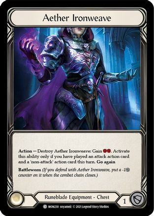 Aether Ironweave (MON230) (Unlimited Edition) Rainbow Foil - Monarch