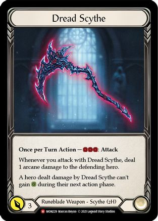 Dread Scythe [MON229-CF] (Monarch)  1st Edition Cold Foil | Silver Goblin