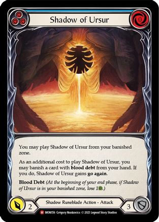 Shadow of Ursur (MON156) (1st Edition) Rainbow Foil - Monarch