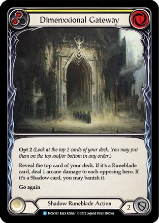 Dimenxxional Gateway (Yellow) (MON163) Unlimited Edition  - Monarch