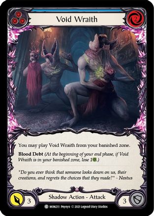 Void Wraith (Blue) (MON211) (1st Edition) Rainbow Foil - Monarch