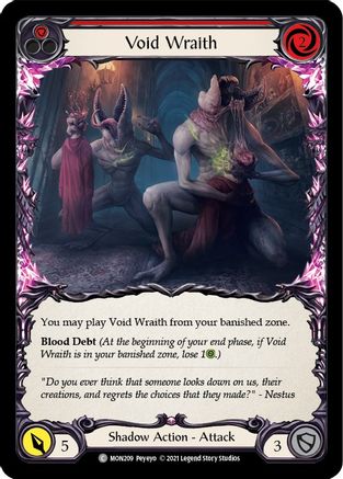 Void Wraith (Red) (MON209) 1st Edition Rainbow Foil - Monarch